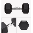 thumbnail image 4 of HAJEX Rubber Hex Dumbbells 2.5 to 120 LB, Single and Pairs, 4 of 7