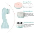 thumbnail image 5 of Facial Brush, Rechargeable Electric Rotating Face Scrubber, Electrical Facial Brush With 3 Heads Minimize Pores + Help Get Rid of Acne and Blackheads，blue, 5 of 7