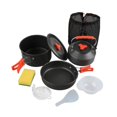 thumbnail image 4 of jinwen Camping Cookware Cookset Camping Cooking Set for Picnic Trekking Backpacking Orange Handle, 4 of 9