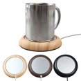 thumbnail image 5 of Posavasos con aislamiento para taza de café USB, posavasos con aislamiento, calentador eléctrico de alta potencia de 5w, placa calefactora para bebidas, té y leche de grano de madera, 1 paqu, 5 of 5