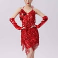 thumbnail image 1 of Gspmoly Robes Décontractées pour Femmes, Robe à Paillettes pour Femmes à Bretelles, Dos Nu, Danse Latine, Sans Manches, Col en V, Articles en Liquidation de Robes Habillées pour Femmes, 1 of 8