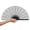 Glitter Silver, variant on NCQ Fans for Line Dancing Large Folding Hand Fans for Dance Glitter Rave Festival Fan for Men/Women Popping Fans for EDM, Festival,Club, Party, Dance Accessories (Laser Silver)