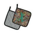 thumbnail image 2 of Carolines Treasures CJ2013-XPTHD Letter X Retro Tribal Alphabet Initial Pair of Pot Holders, 7.5HX7.5W, multicolor, 2 of 2