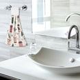 thumbnail image 5 of Yayeee Kitchen Hanging Hand Towels Set of 2 with Loop Bathroom Absorbent Tie Towel, Christmas Cups, 5 of 7