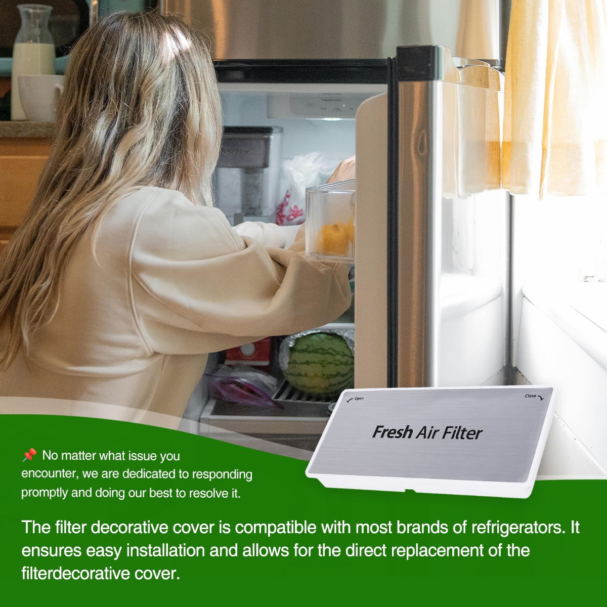 ADQ75493301 Refrigerator Air Filter Cover Replacement Compatible with LG Refrigerators, Fits LRMVS3006S LRMDS3006S LRMVC2306S LRMDC2306D LRFVC2406S LRFDS3016S