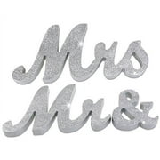 Large Metallice Gold or Silver Mr & Mrs Sign,MR MRS Wooden Letters,wedding,sweet table docoration (Silver)