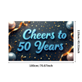 thumbnail image 3 of LUUFILx Golden 50th Anniversary Balloon Backdrop Banner Party Supplies Birthday Celebration Decorations Photography Props Years Background, 3 of 9