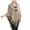 Khaki, variant on RYDCOT Poncho Sweater Women Open Front Solid Color Buttons Down Cape Shawl Wraps for Women Ladies Cape with Fringed Hem Knit Shawl Wrap or