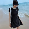 thumbnail image 6 of ZPAQI Women Short Sleeves Swimdress with Boyshorts Students Tummy Control Swimwear Ins, 6 of 14