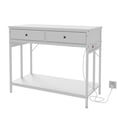 thumbnail image 5 of 40-50 Gallon Fish Tank Stand with Power Outlets, Heavy Duty Metal Aquarium Stand with 2 Storage Drawers, 660LBS Capacity, for Living Room, White, 5 of 8