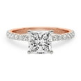 thumbnail image 2 of 2 Carat IGI Certified Princess Shape Lab Grown Diamond Engagement Ring | 14K Rose Gold | Emily Eternity Lab Diamond Ring | FG-VS1-VS2 Quality Friendly Diamonds, 2 of 5