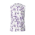 thumbnail image 6 of Lsque Lavender Flowers Print Men's Cotton Blend Sleeveless Muscle Shirts (S-3XL)- Moisture Wicking, Odor Protection, UPF 30+,Large, 6 of 8