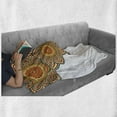 thumbnail image 6 of Ethnic Soft Flannel Fleece Throw Blanket, Paisley Eastern Oriental Design with Floral Swirls and Circles Work of Art Image, Cozy Plush for Indoor and Outdoor Use, 60" x 80", Multicolor, by Ambesonne, 6 of 6