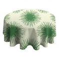 thumbnail image 4 of Green Tie Dye Spray Pattern Round Tablecloth 60"x60",Wrinkle Wipeable Table Cloth for Kitchen Dining Room Picnic Patio Party, 4 of 6