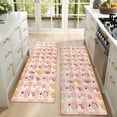 thumbnail image 4 of Kitchen Rugs Sets Of 2,Pink Checkered Cow Pattern Anti Fatigue Kitchen Mat Rugs Non Slip Washable,Decorative Kitchen Floor Mats for Kitchen,Sink,Laundry,17"X47", 4 of 5