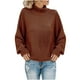 thumbnail image 2 of Pntutb Mujer Casual Sólido O-cuello tops Tejer Mangas Largas Suéter Suéter Pntutb Pntutb-65, 2 of 5