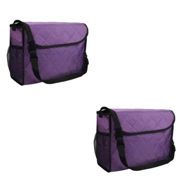 Bewildely Wheelchair Bag Storage Pouch Tote for Rollator Travel Seniors Púrpura 2Conjunto