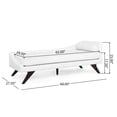 thumbnail image 5 of Noble House Indoor Fabric Chaise Lounge with Bolster Pillow, Ivory, 5 of 7