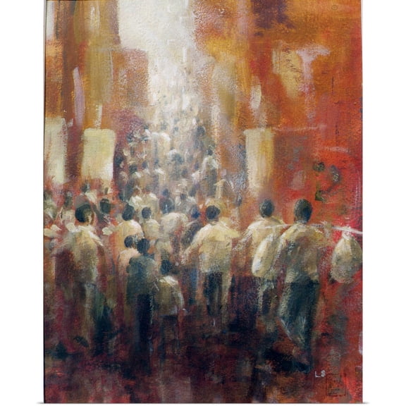 Great BIG Canvas | Rolled Lincoln Seligman Poster Print entitled Chinese Street, 1992