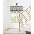 thumbnail image 6 of Kitchen Cafe Valance Curtain for Small Windows,Geometric Boho Ethnic Texture Rod Pocket Short Valances Abstract Floral Colorful Stripe Window Treatment Panel for Living Room/Bedroom/Bathroom,42x18in, 6 of 9