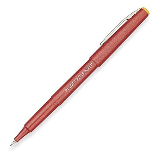 Pack of 4 Razor Point Fine Line Marker Pens - New Black / Blue / Red PIL 11045 Ultra-Fine 0.3mm Point 