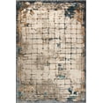 thumbnail image 1 of La Dole Rugs Minimalistic Bordered Abstract Modern Area Rug - Premium Durable Carpet for Living Room, Bedroom, and Office - Beige, Silver, and Blue, 9x12 (9' x 12'5", 275cm x 380cm), 1 of 8