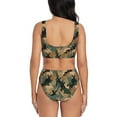 thumbnail image 3 of Rocae Camouflage Rabbit for Bikini Set for Women Two Piece Sexy High Swimsuits Split Crossover Bikini Medium, 3 of 9
