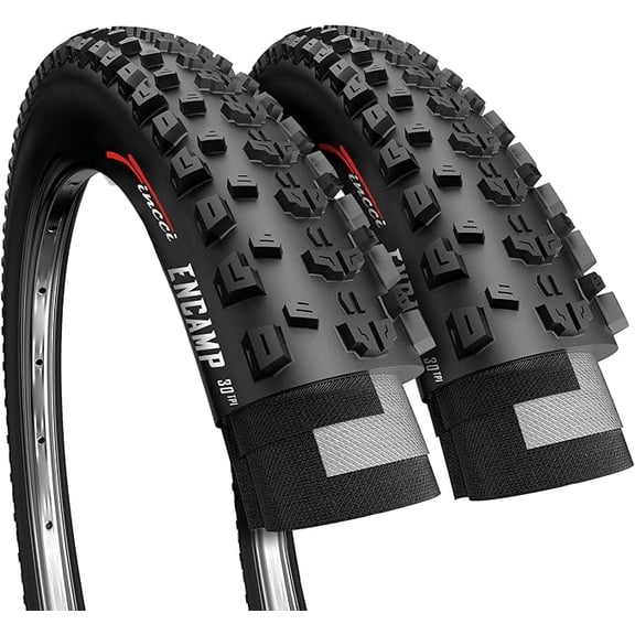 Fincci 26x2.25 Bike Tires (57-559) Foldable Knobby for MTB, Enduro, and Cross-Country, 2-Pack