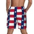 thumbnail image 2 of Men's 2 in 1 Swim Trunks with Compression Liner One Star Us Flag Texas Quick Dry Beach Shorts, 2 of 6