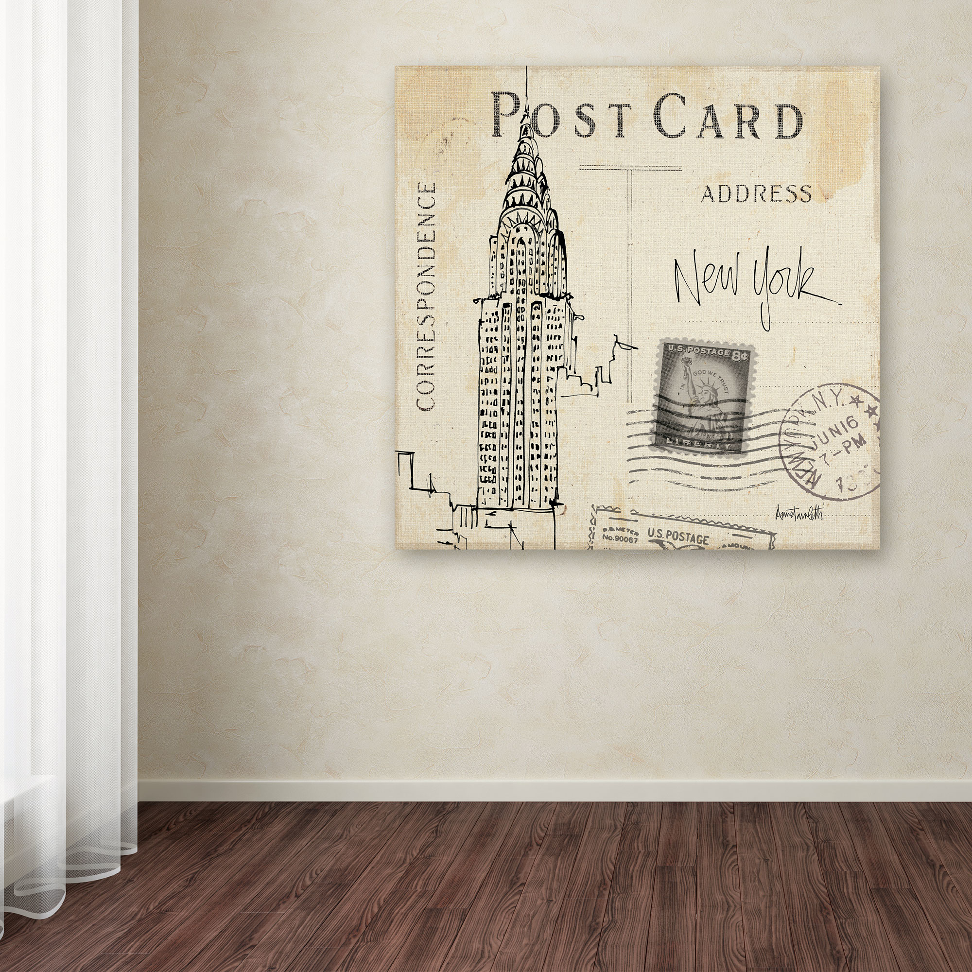 Trademark Fine Art "Postcard Sketches I" Canvas Art by Anne Tavoletti