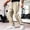 Khaki, variant on Uwinwear Mens Lightweight Pants Wide Leg Side Stripe Stretch Drawstring Sweatpants with Pockets Casual Street Track Gray M