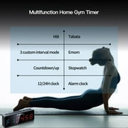 RUNOW Gym Timer, Rechargeable Interval Timer with Magnetic for Boxing, Tabata, HIIT, EMOM, Countdown/up, Stopwatch, Waterproof Workout Fitness Clock for Home Gym