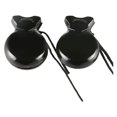 thumbnail image 3 of Flamenco Dance Orff Percussion Instrument Rap Hardwood Spanish Castanets Red & Brown, 3 of 7