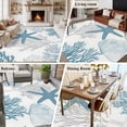 thumbnail image 6 of Summer Ocean Area&nbsp;Rug 5x7ft Starfish Seashell Coral Marine Life Coastal Non-Slip&nbsp;Washable Square&nbsp;Rugs Soft Felt Indoor Floor Mat for Bedroom Kitchen Living Room Bathroom, 6 of 9