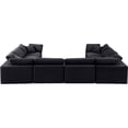 thumbnail image 3 of Meridian Furniture Comfy Black Velvet 8-Pc. Modular Sectional, 3 of 9