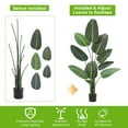 thumbnail image 3 of Garvee Artificial Bird of Paradise Plant 5 Feet (59 In) Tall Fake Banana Leaf Plant for Indoors and Outdoors, Faux Palm Tree with Plastic Pot for Office and Home Decor, 3 of 7