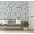 thumbnail image 5 of S4sassy Self Adhesive Wallpaper, Watercolor Botanical Print Wallpaper, Gray Removable DIY Vinyl Wall Covering, Peel and Stick Contact Paper for Entryway accent wall, Easy Home Decor Solution-25"x120", 5 of 9
