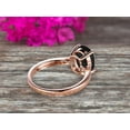 thumbnail image 4 of 1.25 Carat 8x6mm Oval Cut Black Diamond Moissanite Solitaire Engagement Ring On 10k Rose Gold Art Deco Shining Startling Ring Anniversary Gift, 4 of 5