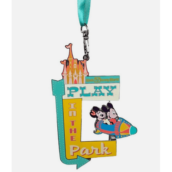 Disney Minnie Mickey Party Play in the Park Metal Christmas Ornament New w Tag