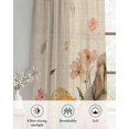 thumbnail image 6 of Easter Bunny Sheer Curtains 63 Inch Length 2 Panels Set for Living Room/Bedroom, Eggs Vintage Pink Daisy Spring Floral Butterfly Kitchen Curtains Grommet Curtains Window Treatments 42"x63"x2, 6 of 7