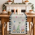 thumbnail image 2 of Table Runner 72 Inches Long for Kitchen Dining, Easter Dresser Scarf Farmhouse, Dining Table Decorations for Wedding/Parties, Vintage Farmhouse Gnomes Bunny Colorful Eggs Flower 14 x 72 In, 2 of 8