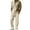 Khaki, variant on Men's Four Seasons 2-Piece Linen Suit, Loose Comfortable Breathable Long Sleeve Shirt and Pants, Casual Lounge Set For Spring Fall Travel,Khaki,L