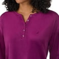 thumbnail image 3 of Nautica Womens Pajamas - Cozy Silky Fleece - 2 Piece Long Sleeve Winter Sleepwear Set for Women (Purple Plaid/XX-Large), 3 of 7