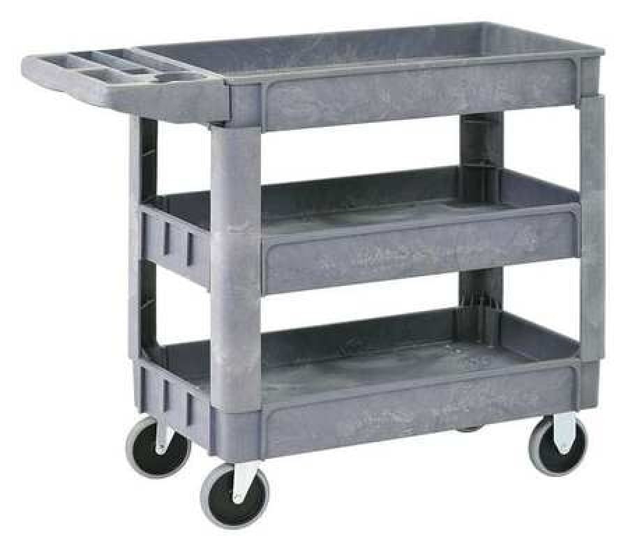 ZORO SELECT PUC1740333 Plastic Utility Cart 550 lb. Capacity, 40"L x