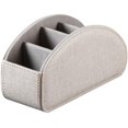 thumbnail image 4 of Support de Télécommande avec 5 Compartiments, Organisateur de Télécommande en Cuir PU pour Table de Chevet, Bureau, Rangement pour DVD, Lecteur Multimédia, Contrôleurs de Chauffage (Beige), 4 of 7