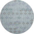 thumbnail image 2 of Addison Rugs Mayfield Premium Machine Washable Transitional Geometric Teal Round Rug, 8' x 8', 2 of 6