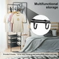 thumbnail image 4 of Adifare Coat Rack,Corner Hall Tree Freestanding Coat Rack with 3 Tier Shoes Rack Storage and 10 Movable Hooks Waterproof Entryway Corner Organizer Coat Rack for Home, 4 of 7