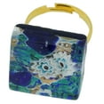 thumbnail image 3 of GlassOfVenice Murano Glass Venetian Reflections Ring - Square With Adjustable Band, 3 of 4