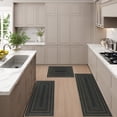 thumbnail image 6 of Ileading Boho Kitchen Rugs Sets 3 Piece with Runner Non Slip Kitchen Mats for Floor Washable Black, 6 of 12