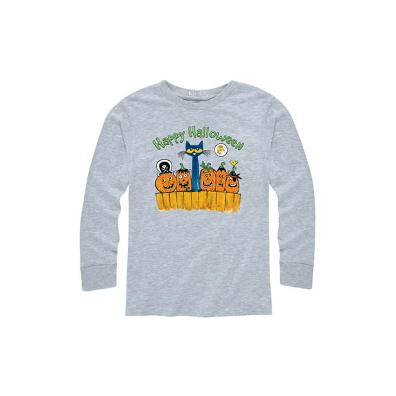 Pete The Cat - Happy Halloween Toddler - Youth Long Sleeve T-Shirt